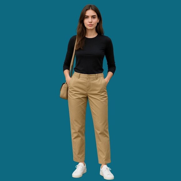 GAP Downtown Khaki Straight-Leg Pants (NWT) | Size 10 - Picture 1 of 9